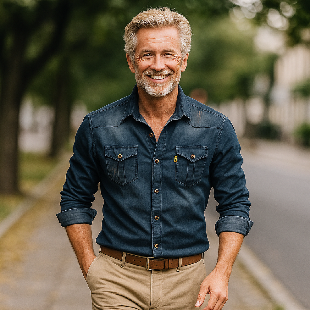 Joffrey | Pehmeä puuvilladenim-polo