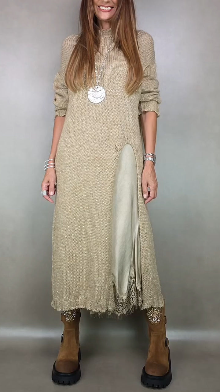 Artone™ - Elegantti Kaksiosainen Setti (Pitkä Paita & Yhteensopiva Mekko)